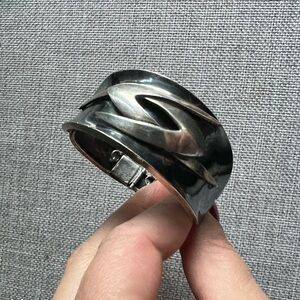 Vintage Sterling Silver Wide Bracelet